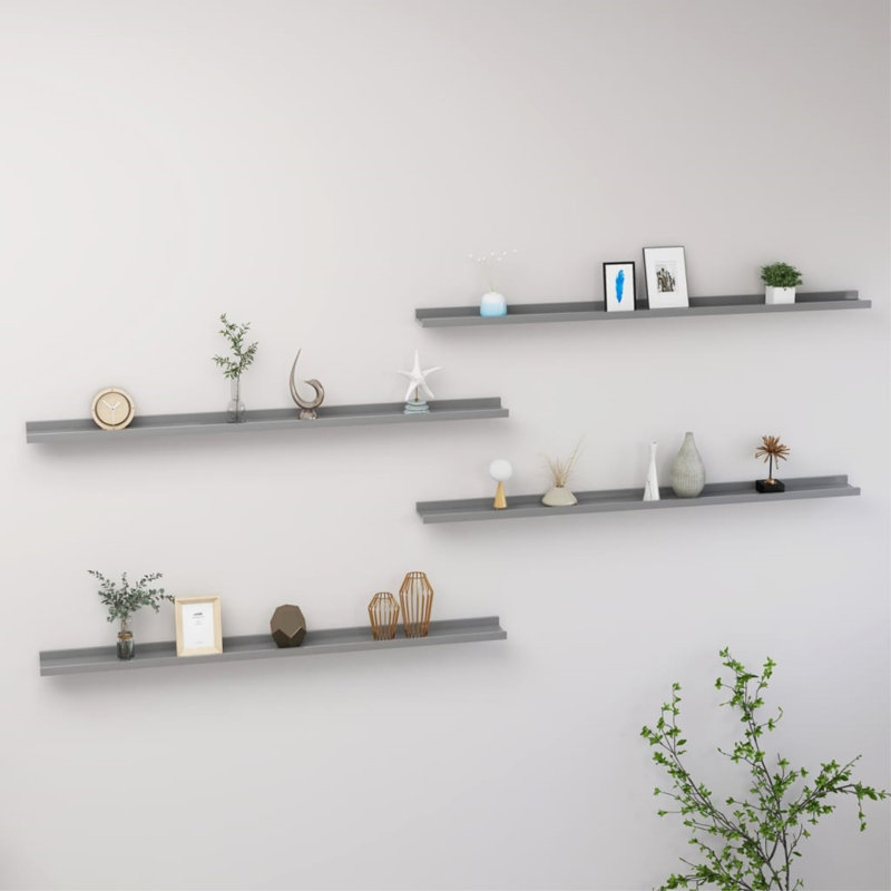 Floating Shelf, Concrete Gray, 1.2" H x 45.3" W x 3.5" D