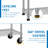 Grey 46'' W Height Adjustable Shelving Unit with Wheels-453324929