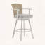 Tabouret de comptoir extérieur pivotant en bois de teck (ensemble de 2)