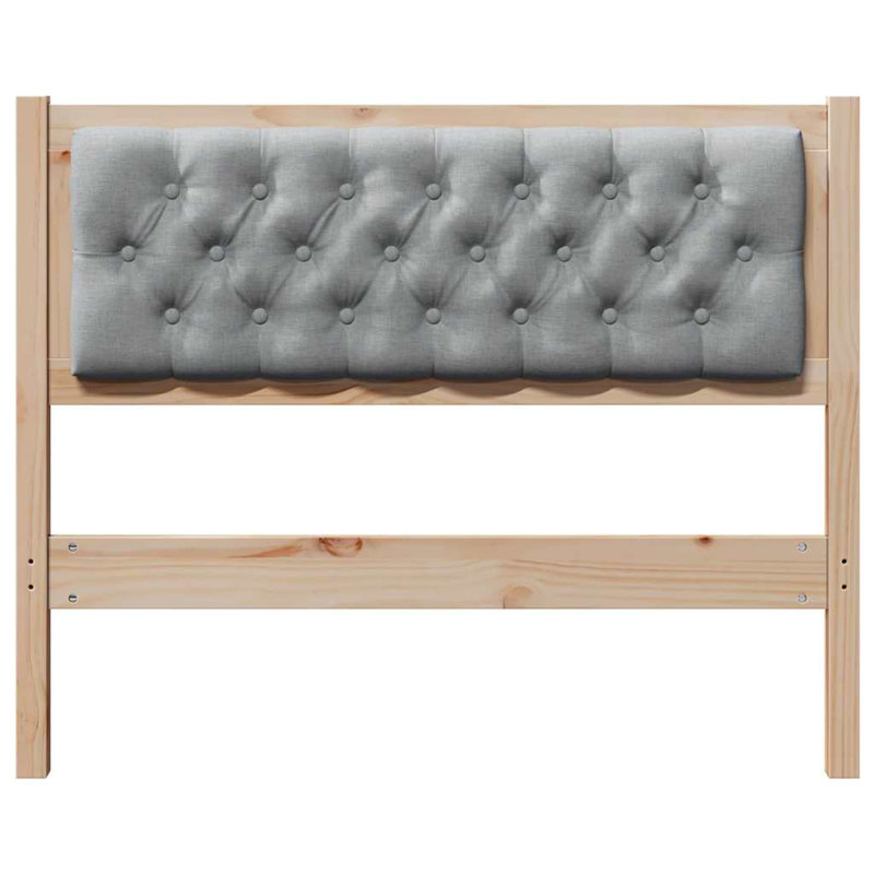 Solid Wood Headboard, Brown, Twin, Light Grey