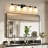 Dimmable 3-Light Vanity Light, Classic Bathroom Wall Sconce with White Glass Shade, E26 Base Fixture for Bedroom, Mirror Vanity-42437819-37242651