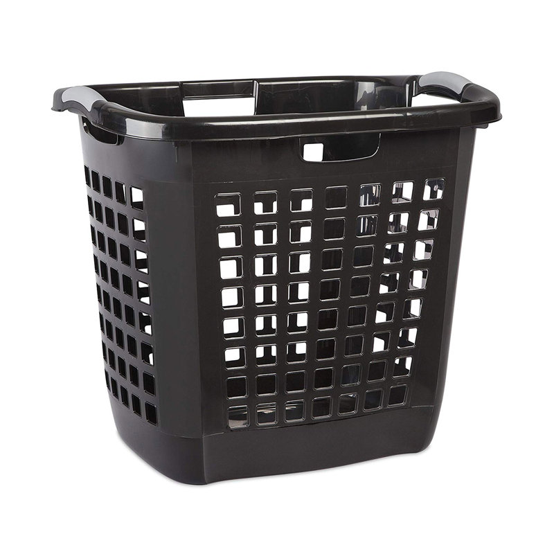 Stackable Storage Laundry Basket, Black