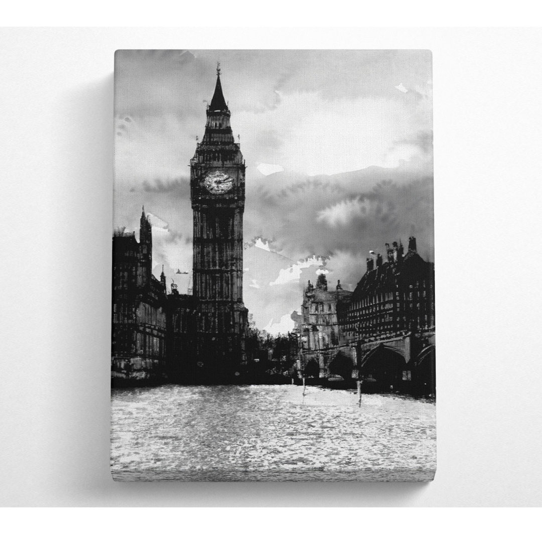 London Big Ben B N W - Kunstdrucke auf Leinwand