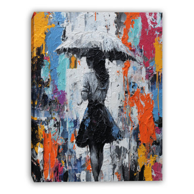 «Rainy Silhouette», art mural sur toile tendue