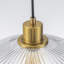 Luminaire suspendu en verre transparent 1 lumière Mid-Century Diamond Grid