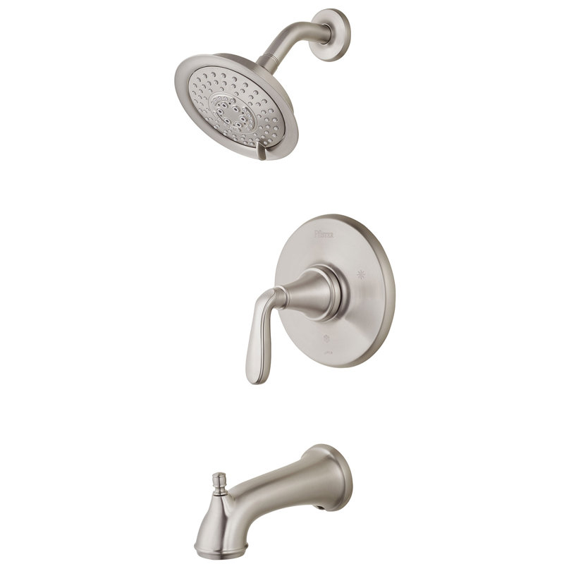 Northcott Dual Function Tub and Shower Faucet with Trim, Brushed Nickel