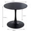Table de salle à manger 31,5 "ronde, table de salle à manger tulipe 2 à 4 personnes avec plateau en panneau de fibres à densité moyenne et base à piédestal, table de bout Mid-Century-786510179-741421328