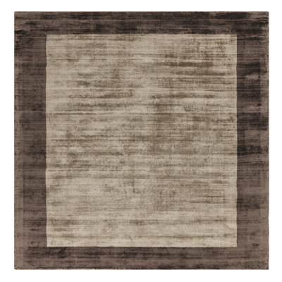 Desrosiers Shinny Bordered Choco/Mocha Area Rug