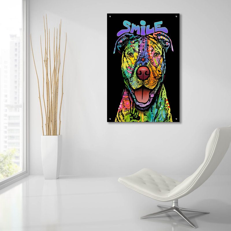 Winston Porter «That Smile» par Dean Russo Studios, art mural en verre acrylique ACR-40097, H 36 po x l 24 po x P 0,2 po