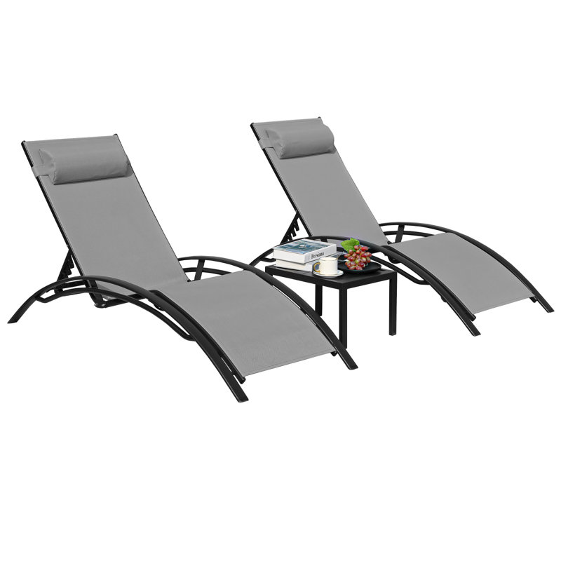 Olabisi 153cm Long Reclining Chaise Lounge Set