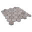 Textured Honeycomb Hexagon Marble Mosaic Tile-61195743