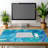 CounterArt Blue Fluidity Large Waterproof Desk Protector Mat 32" x 16"
