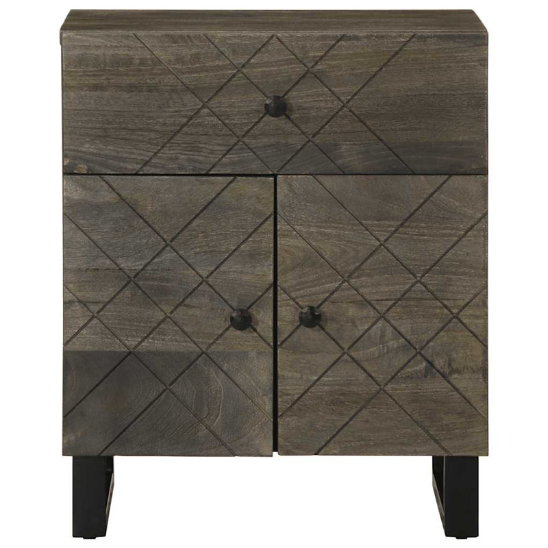 Analisha 50cm W Metal Bedside Table