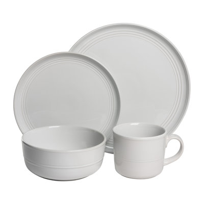 Ten Strawberry Street Double Line 16-Piece Dinnerware Set, Service for 4
