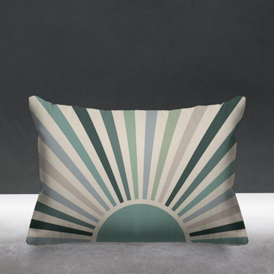 Abstract Outdoor Reversible Throw Pillow