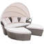 Rokisha 4572 cm W Curved Metal Patio Daybed with Cushions-533368956
