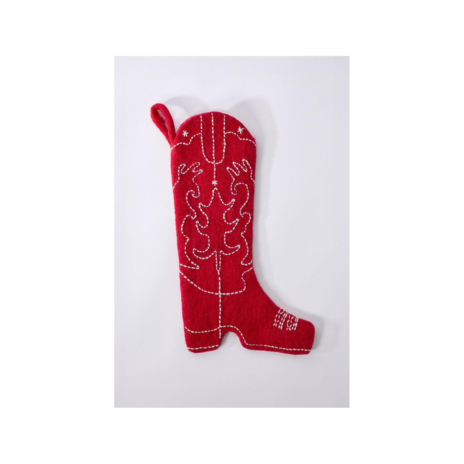Cowboy Boot Christmas Stocking 10"x 19"