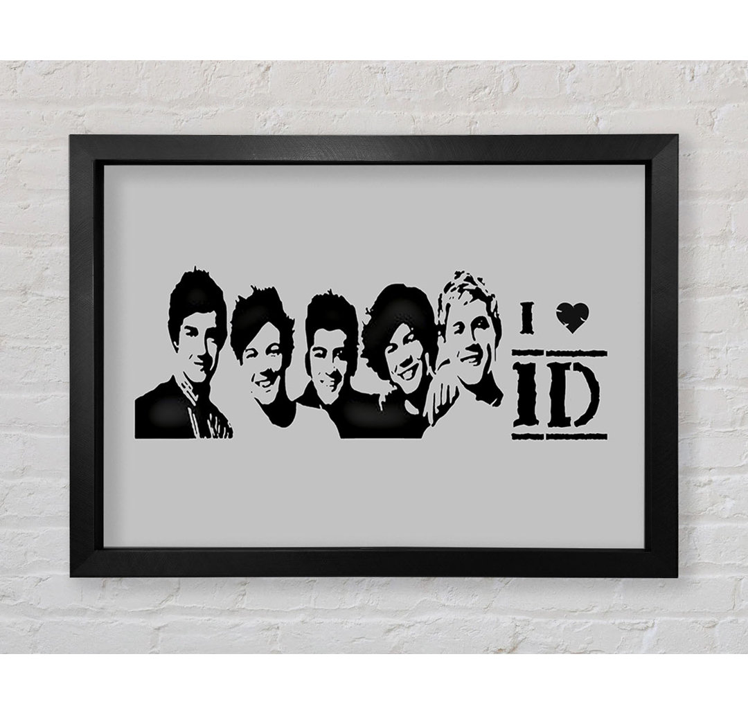 Musik Zitat I Love 1 Direction Range - Druck