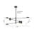 Modern 6 Light 3 Tier Black Shade Chandelier