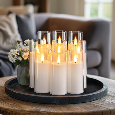 Bougie pilier sans flamme en acrylique