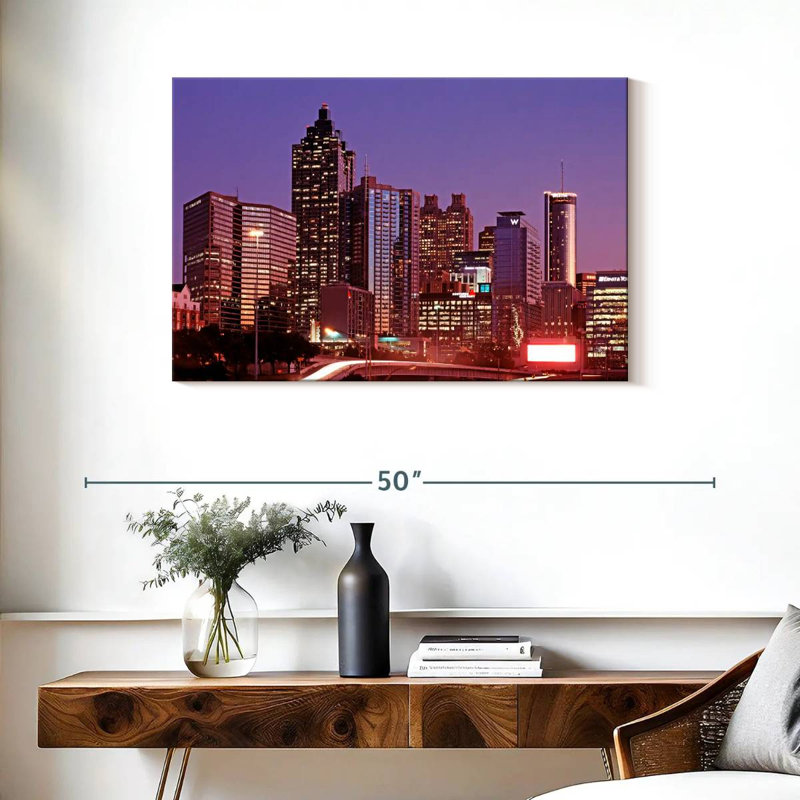 Crépuscule mauve Sireci d'Atlanta, H 24 po x l 36 po