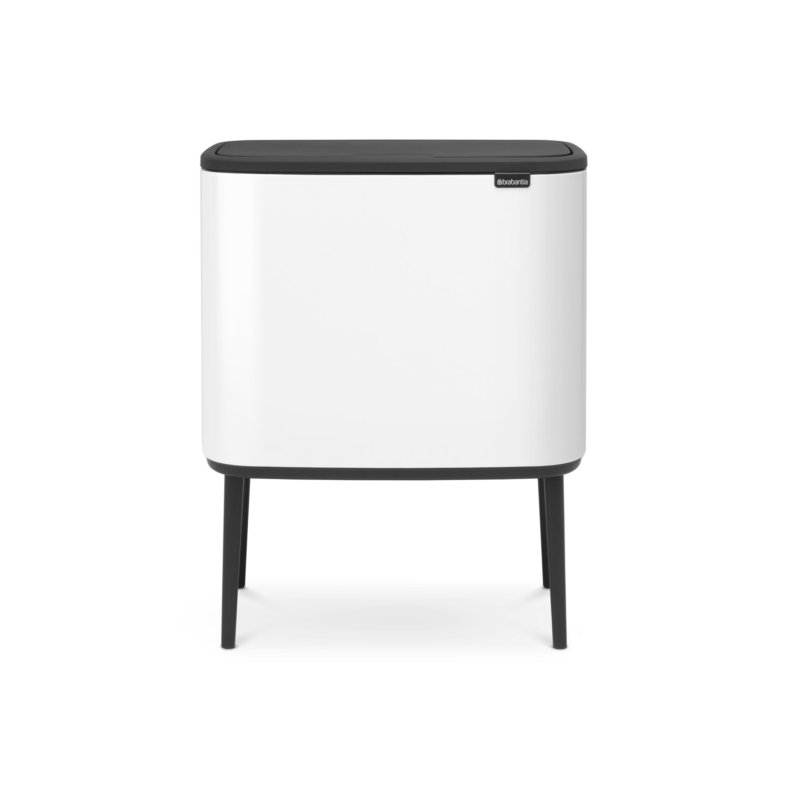 Brabantia Bo Touch Top 9gal Recycling Can, White