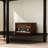 Unique Half Moon Design End Table With Sliding Rattan Door,Elegant Semi-Circle Entryway Console Table With 2 Rattan Storage Cabinet And Bottom Shelf
