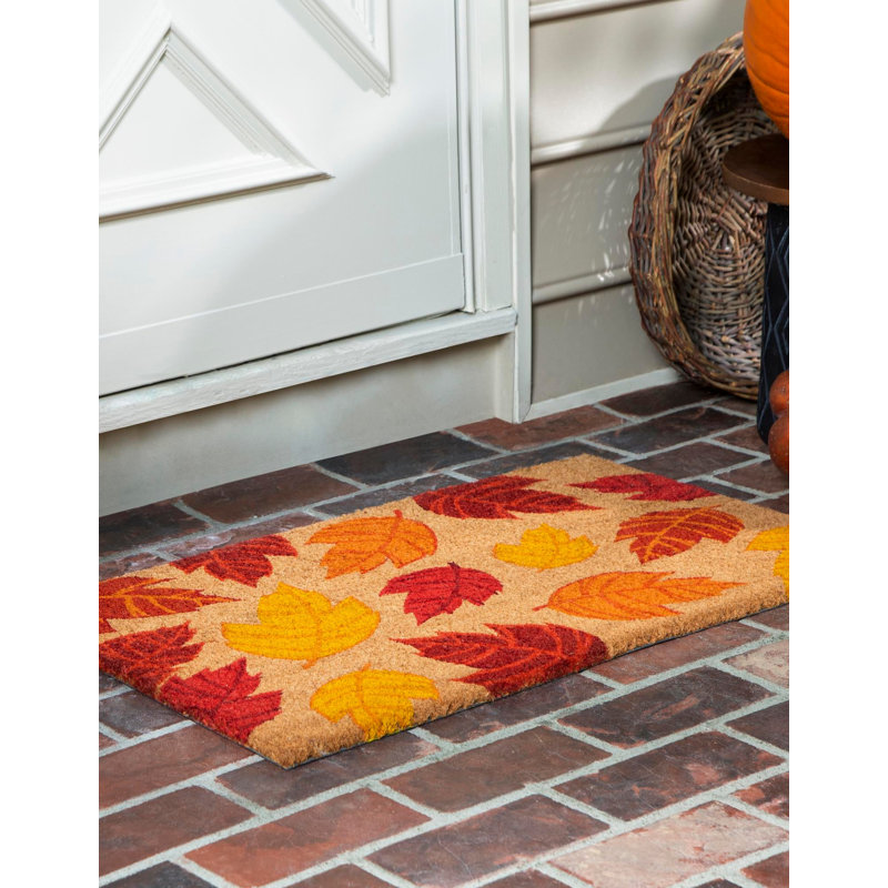 Non-Slip Floral Indoor / Outdoor Doormat, Rectangle 1'6" x 2'6"
