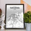 Havana City Map - No Frame Print-1255606358