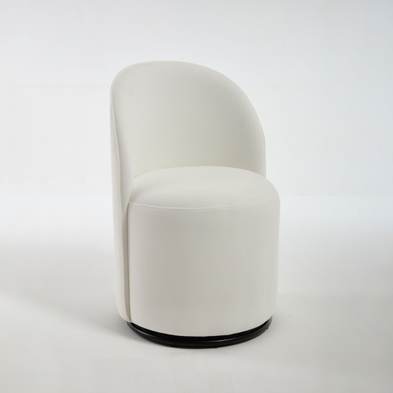 Chaise pivotante en velours Modern, Brun