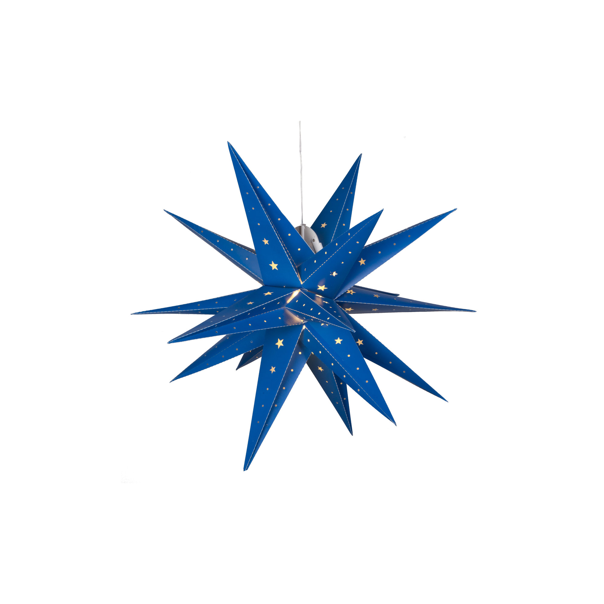 LED Lantern, 24" H x 24" W x 24" D, Blue