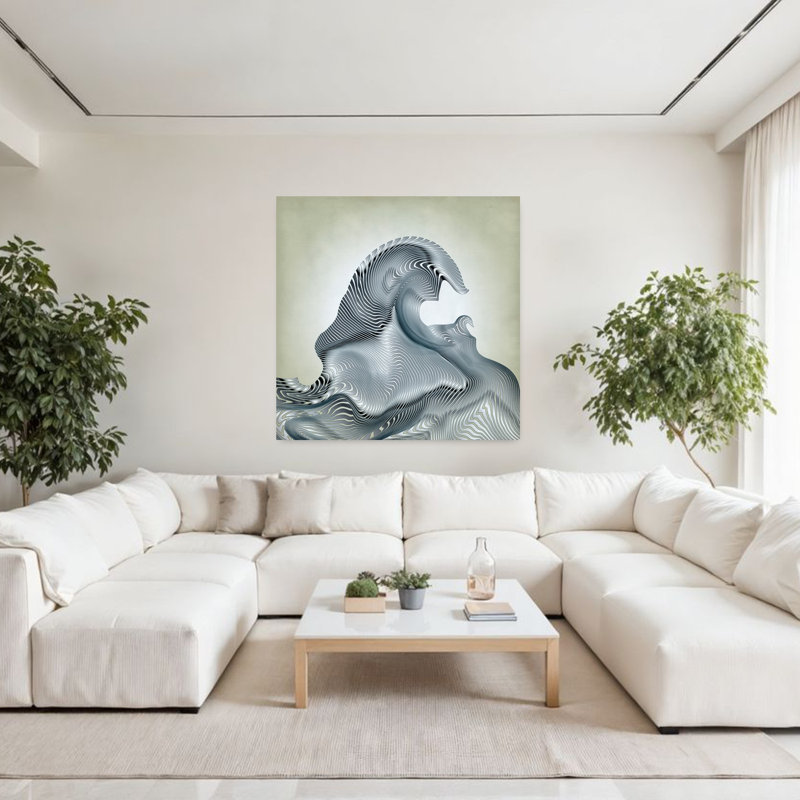 Art contemporain abstrait géométrique audacieux, art océanique, H 48 po x l 48 po