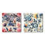 Brinson - Ensemble de 2 collages carrés botaniques abstraits-101852422-101852423