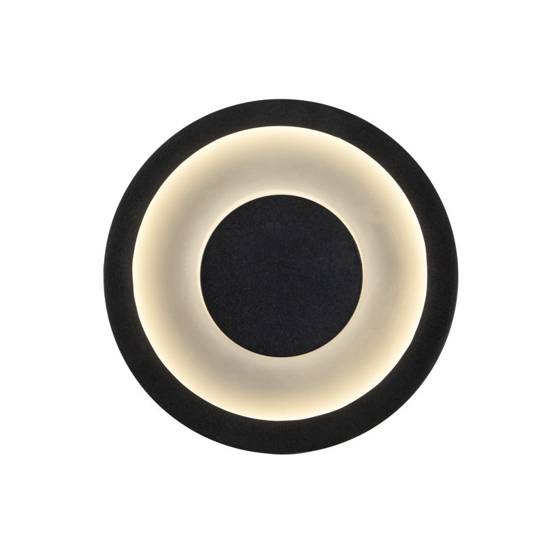 Stephord Outdoor Sconce, Black/Frosted Glass