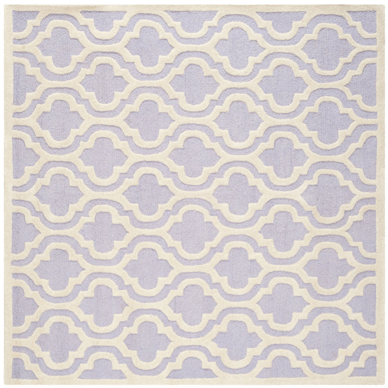 Cambridge Hand Tufted Wool Geometric Rug, Square 6'