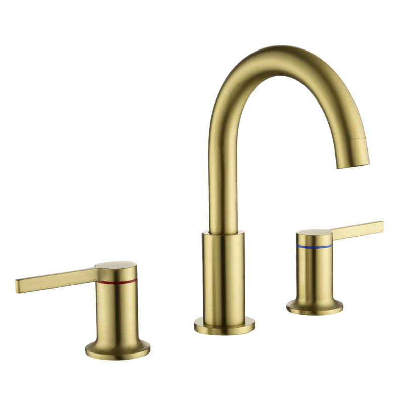 Robinet de salle de bain à large entraxe, Or, 1.8