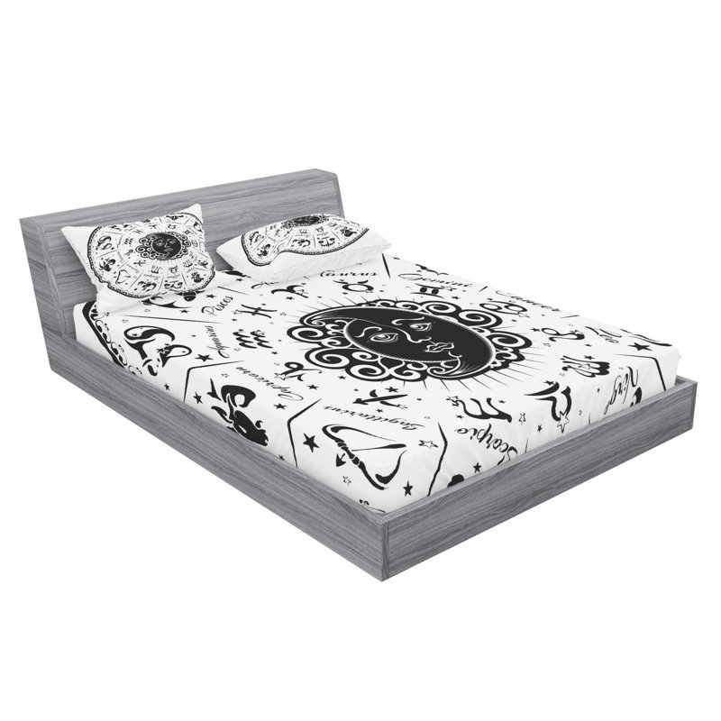 Microfiber Sheet Set, Queen Sheet Set with Fitted Sheet