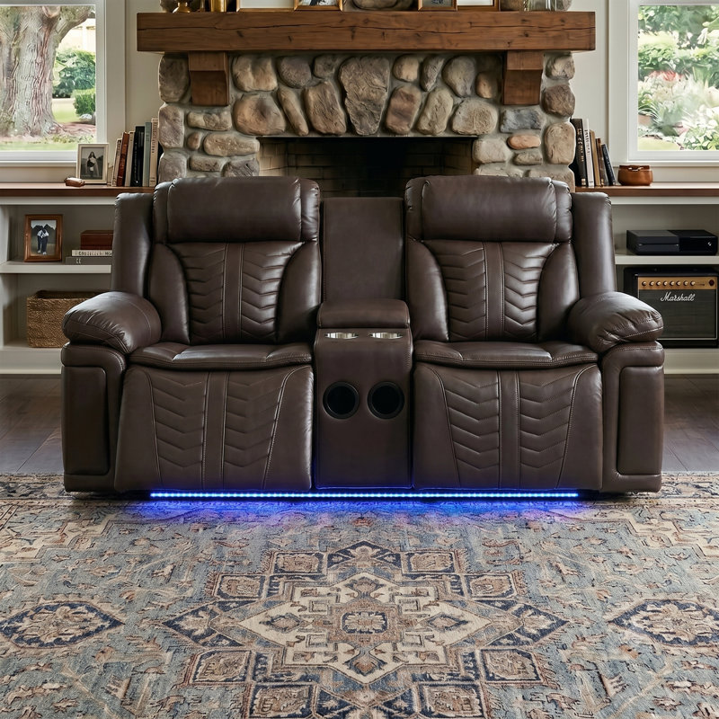 Causeuse inclinable électrique Drake Luxury, Dark Brown
