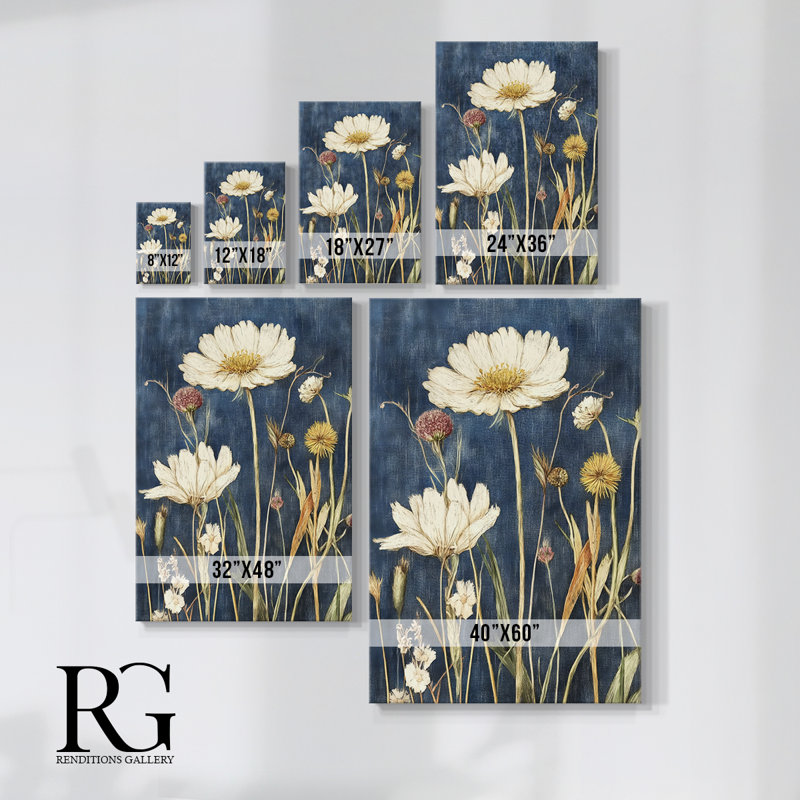 Floral CVII Gallery Wrapped Canvas - Ready To Hang, 60" H x 40" W