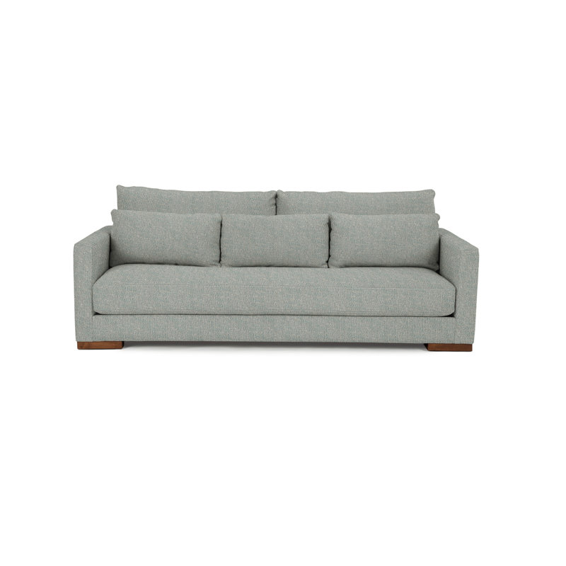 Leon Sofa, Walnut, Paprika Polyester Blend