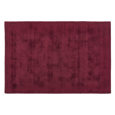 Waldoboro Solid Colour Handmade Handwoven Red Area Rug