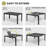 58.6"L Square Aluminum Extendable Patio Dining Table