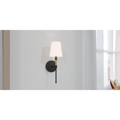 Abdulahi 1-Light Matte Black Wall Sconce