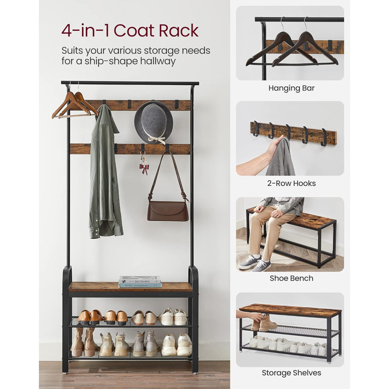 Swagger Hall Tree 84cm Wide with Shoe Storage