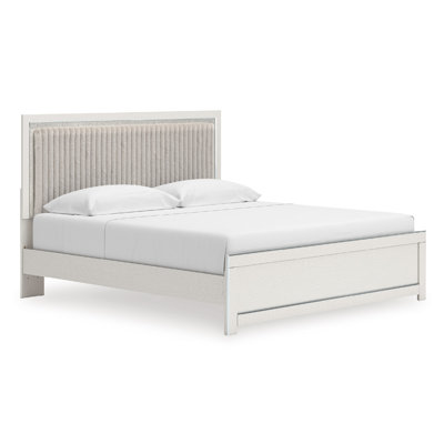 Laurentis King Upholstered Panel Platform Bed