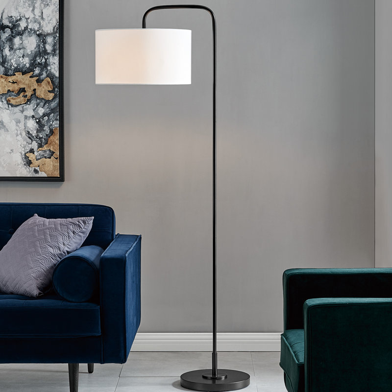 Ayimna 64'' Black Arched Floor Lamp