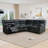 Idou Manual Reclining Faux Leather Sectional 