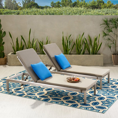 Fabric Outdoor Chaise Lounge Cushion by Sol 72 Outdoor