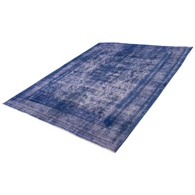 Yuze One-of-a-Kind 9'7" x 12'3" 1990s Rectangle Wool Area Rug in Blue