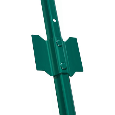 4 Feet Fence Post 10 Pack T-Post Heavy Duty Metal Fence Posts Green